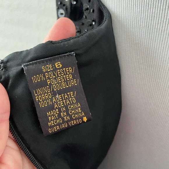 Vintage 90’s Sequin Liz Claiborne Crepe Cocktail Dress - Picture 9 of 11